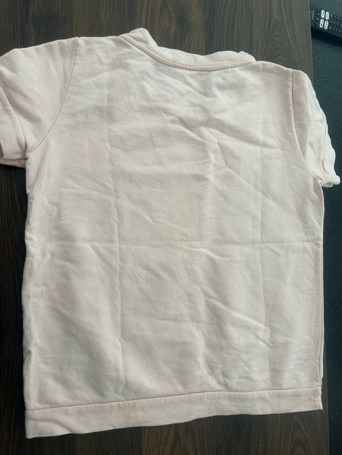 Sweat tee shirt MC petit bateau rose pale 12ans - photo numéro 7