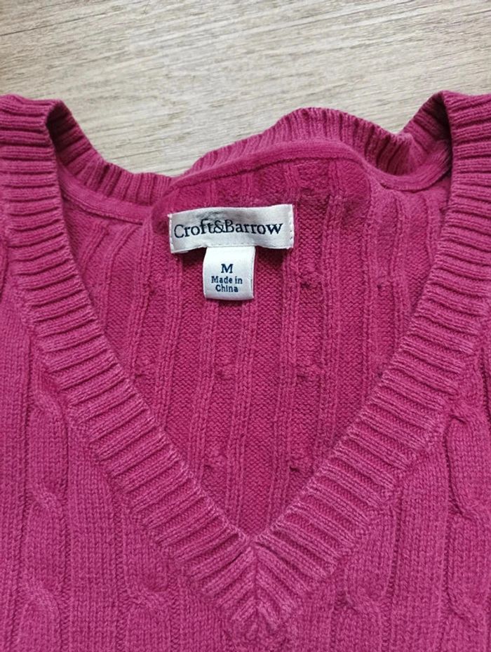 Pull torsadé Croft & Barrow – Taille M - photo numéro 2