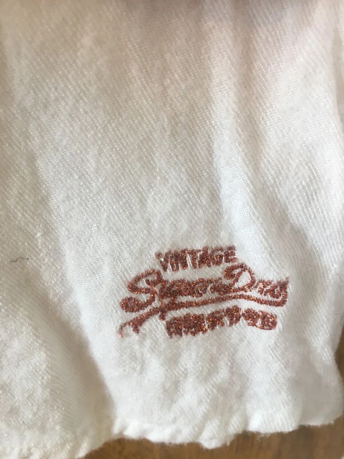 Chemisier blanc coton broderie anglaise dos nu Superdry - photo numéro 5