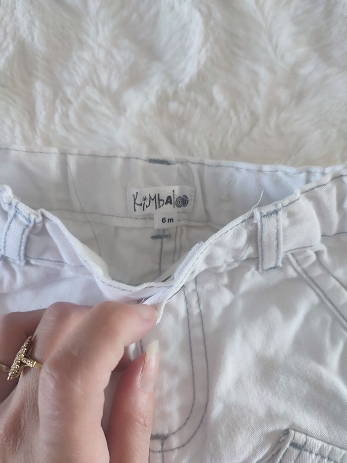Jeans blanc kimbaloo taille 6 mois - photo numéro 2