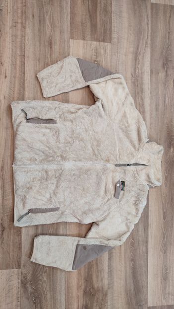 Vêtement veste polaire zippé blanc crème L.L.Bean taille L #Retrostreet