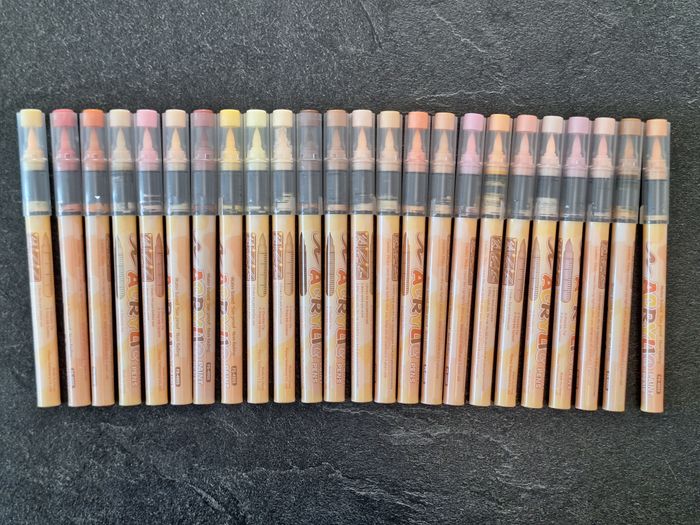 Lot de 24 feutres acryliques couleur Skin (peau) - photo numéro 5