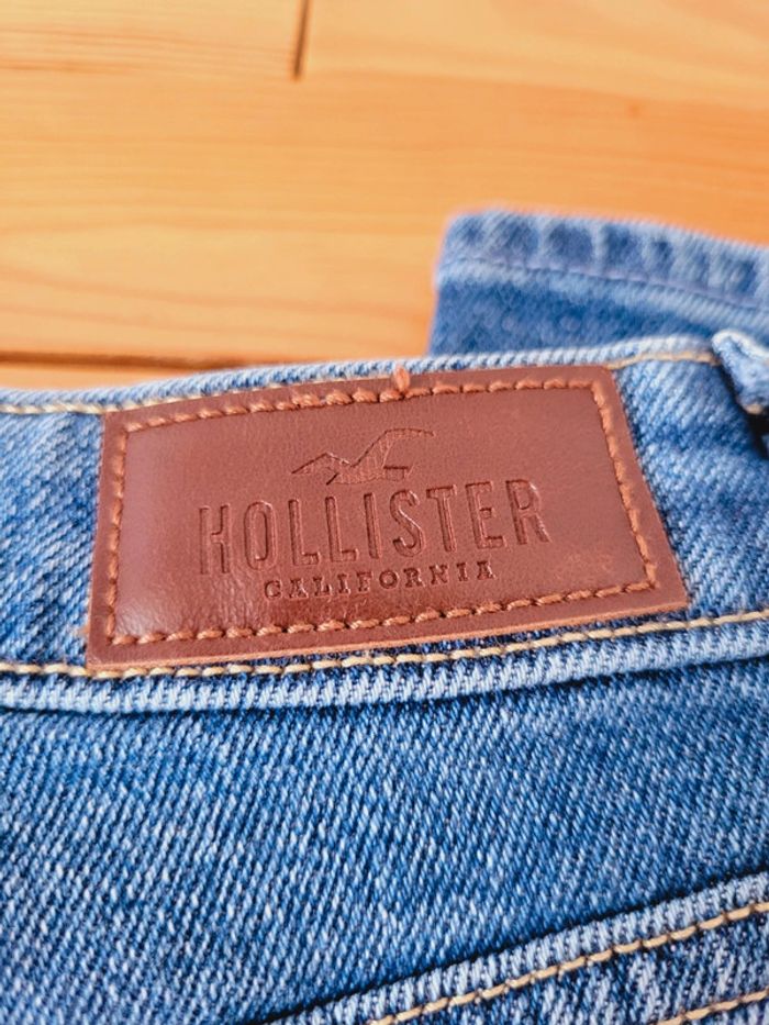 Jeans pantalon femme bleu Hollister destroy troué taille XXS 32 - photo numéro 4