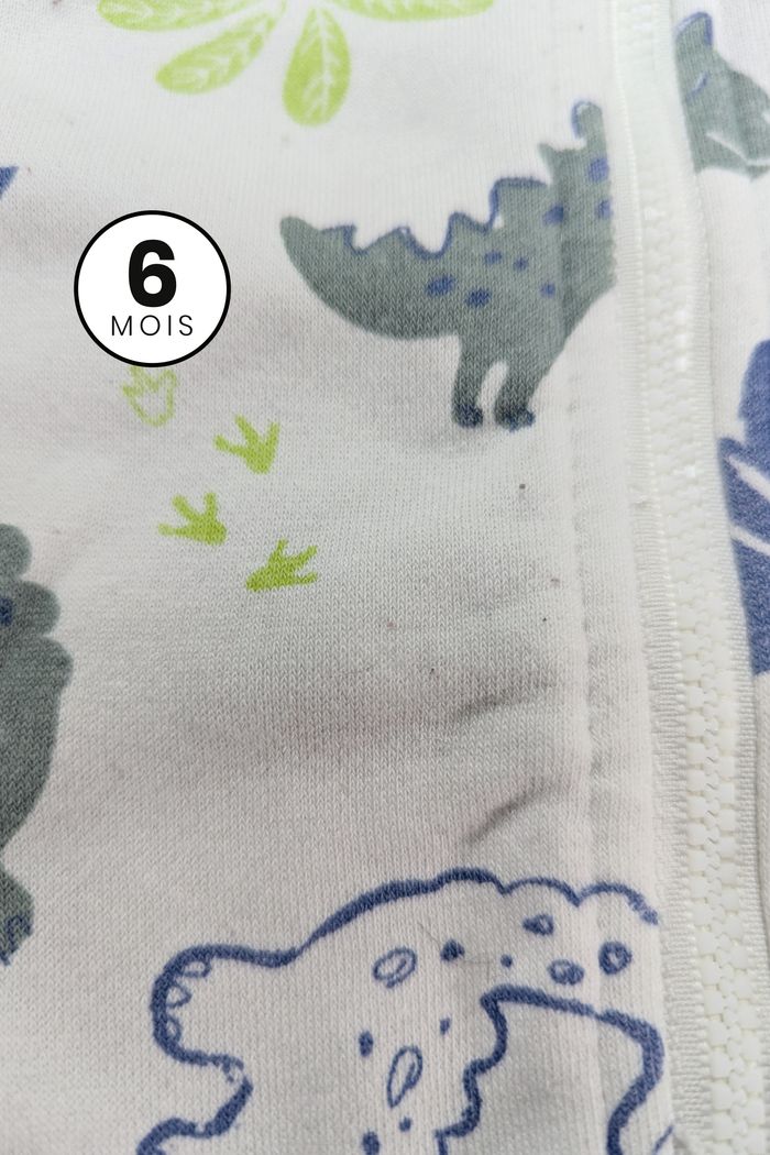 Gilet zippé / Sweat à capuche dinosaure 6 mois - photo numéro 4