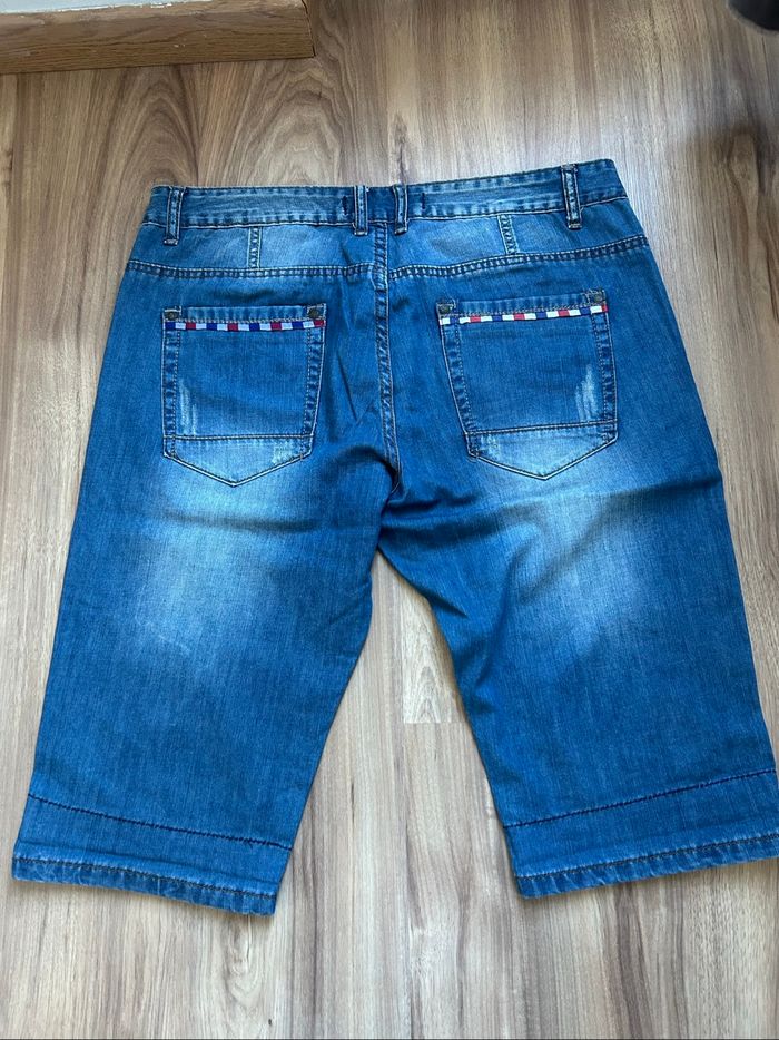 Pantacourt / Short en jean bleu Homme Truerise Tailles 44-46 - photo numéro 7