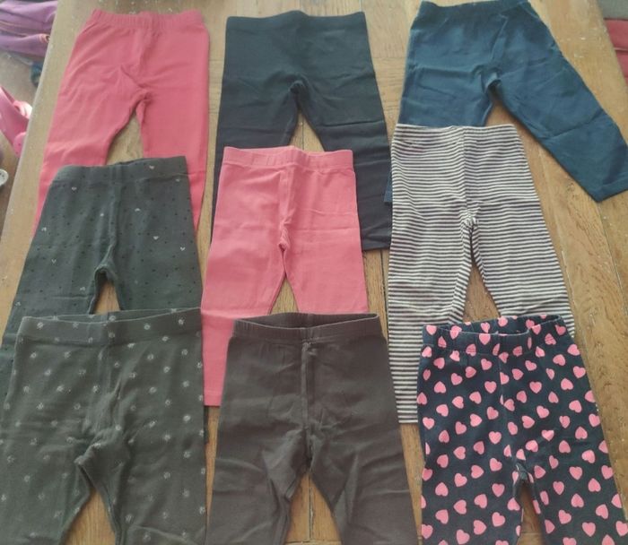 Lot 9 leggings 18 mois