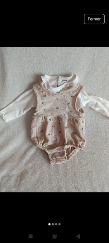 Ensemble tee-shirt manches longues et combishort Kiabi 3 mois