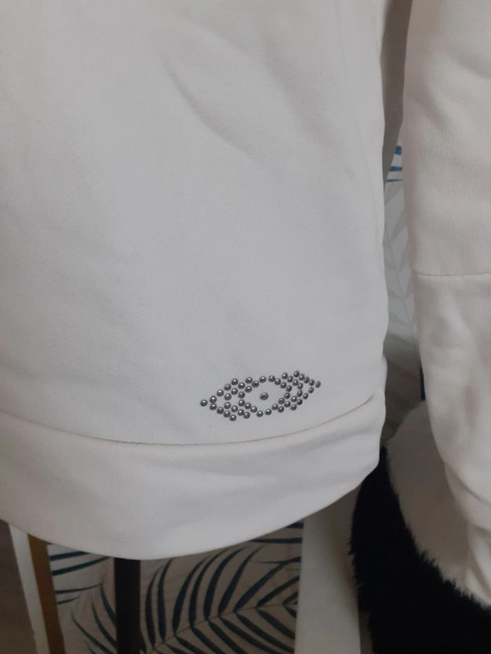 Sweat beige à capuche XS - photo numéro 2