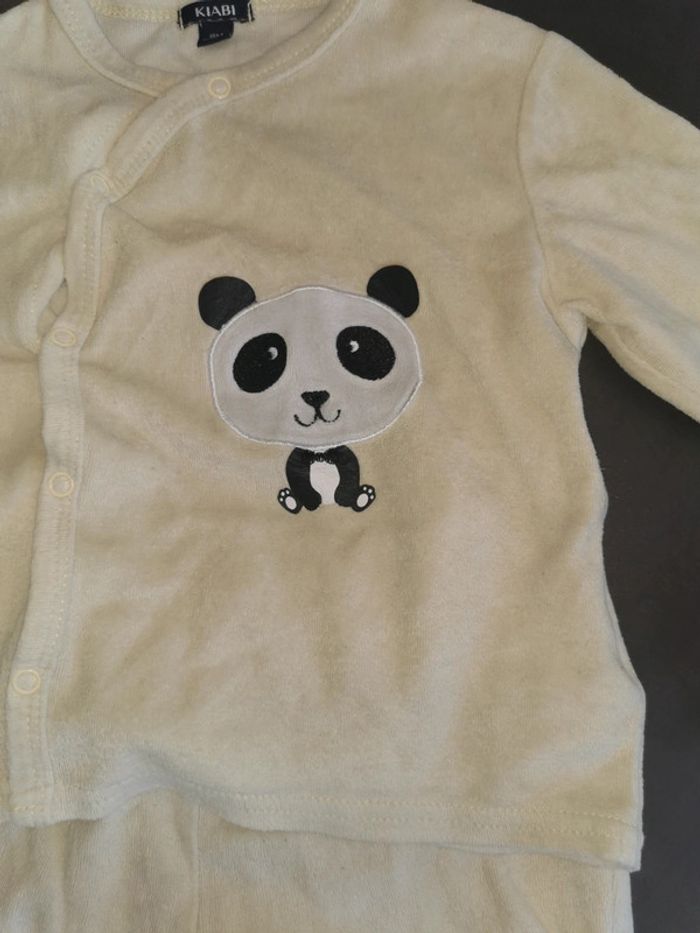 Pyjama 2 pièces velours Kiabi 18 mois panda - photo numéro 3