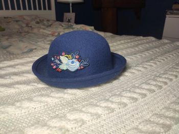 Chapeau melon bleu marine sergent major 4/5 ans