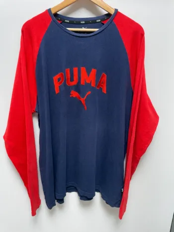 Long sleeves t-shirt Puma vintage fully embroided logo Mens XXL