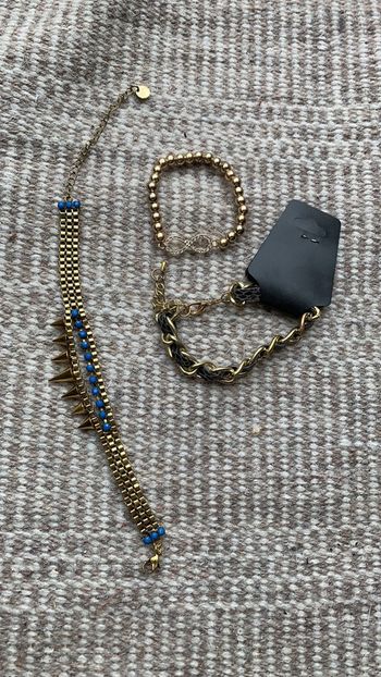 Lot de trois bracelet dorée femme idée cadeau