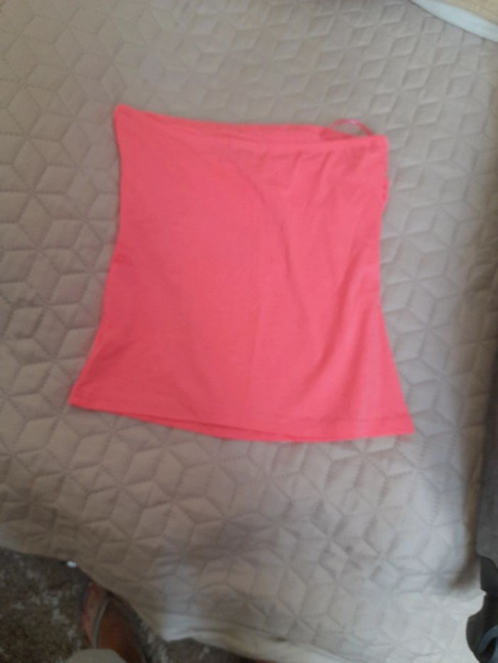 Crop top couleur corail - photo numéro 2