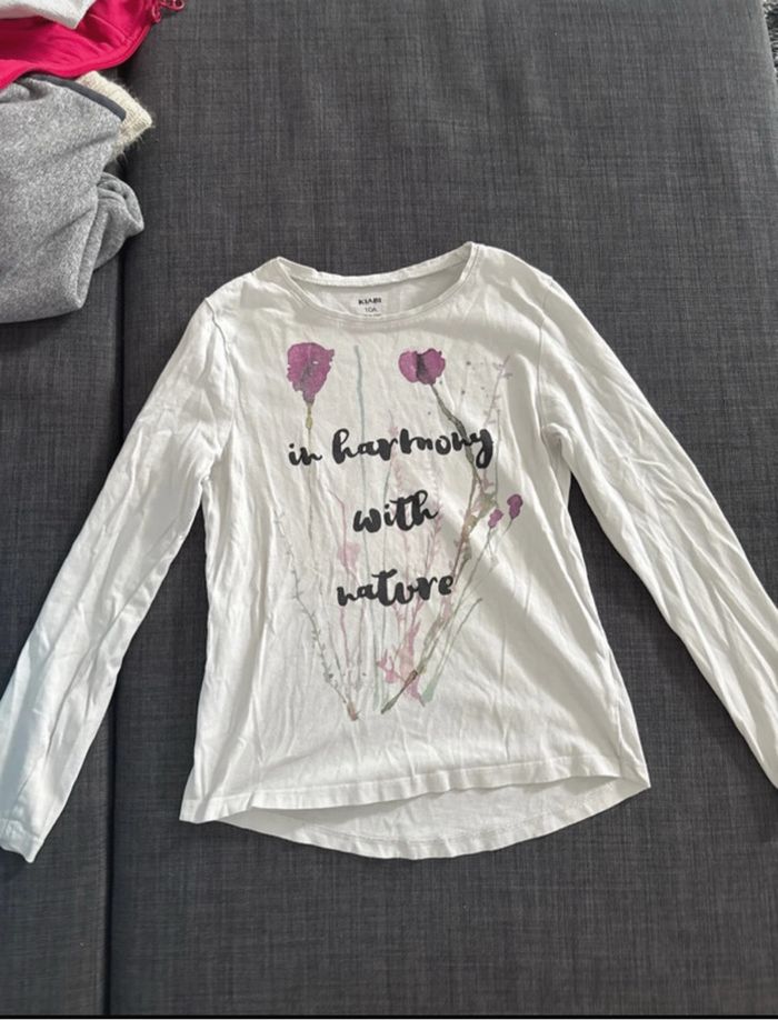 T-shirt, enfant fille, 10 ans, marque Kiabi