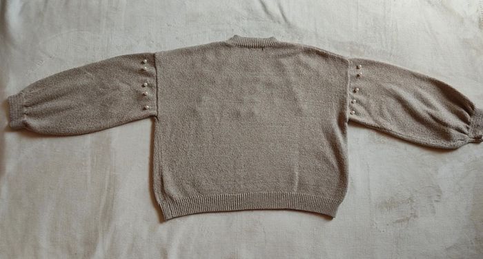 Pull en maille marron avec perle Jennyfer taille S - photo numéro 2