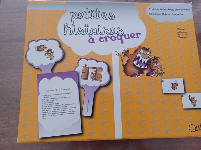 Jeu orthophoniste Petites histoires à croquer