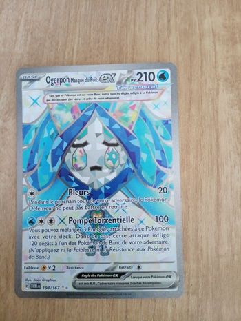 Carte pokémon téra crystal  Ogerpon masque de puits