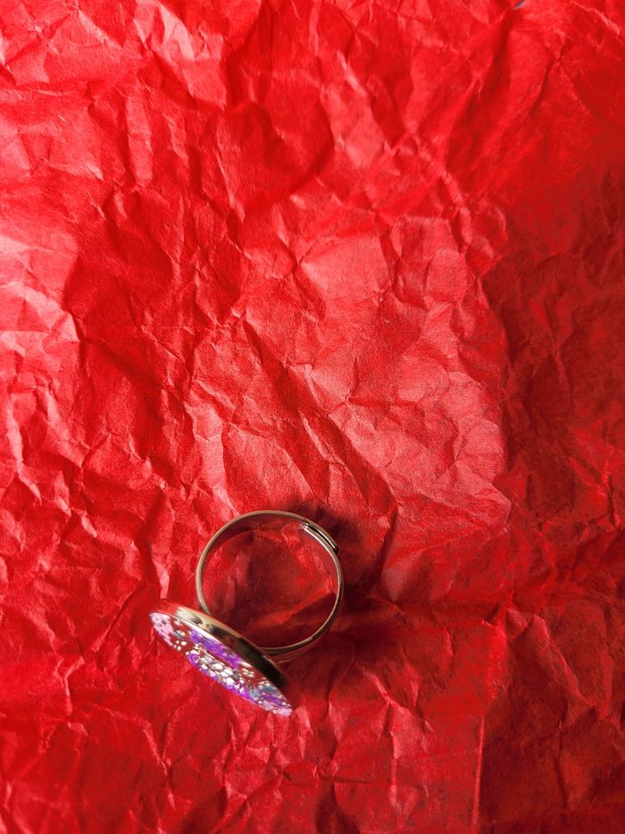 Bague ajustable upcyclé avec un joli bouton - photo numéro 5