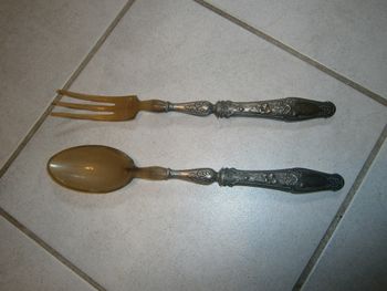 Lot de couverts à salades anciens