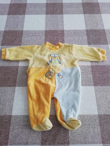 Pijama jaune chat 1 mois kimbaloo