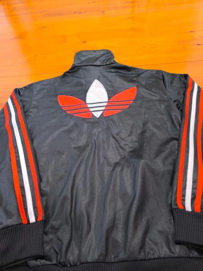 Veste Adidas - Chile 62 - Logo Brodé - Noir/Rouge/Argenté - Taille S - photo numéro 4