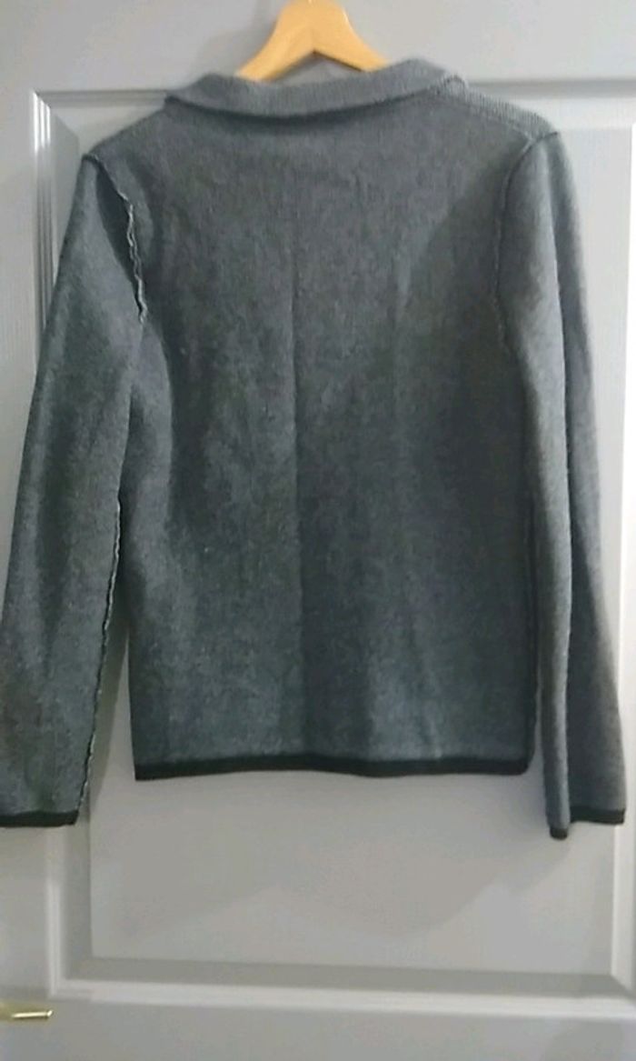 Veste gilet femme gris chiné taille 38 tbs      12 - photo numéro 2