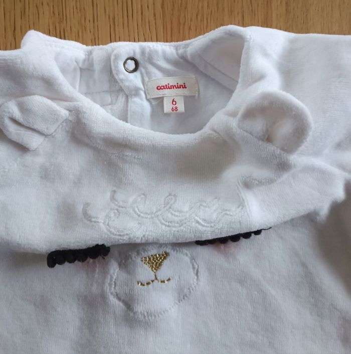 Robe boule Catimini 6 mois bi matière imprimé lamas fille - photo numéro 5