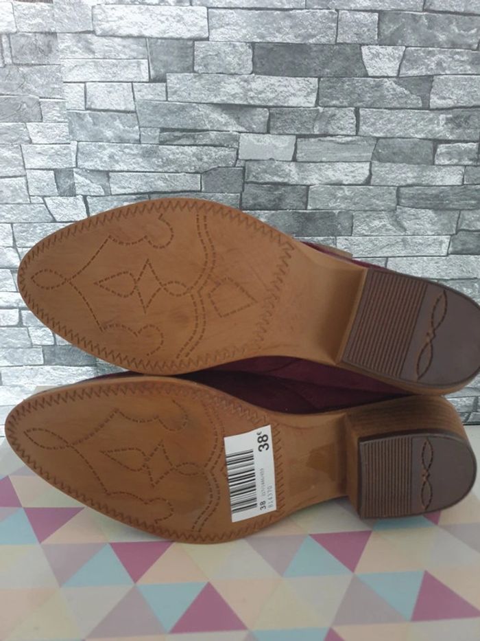 Bottes bordeaux pointure 38 - photo numéro 2