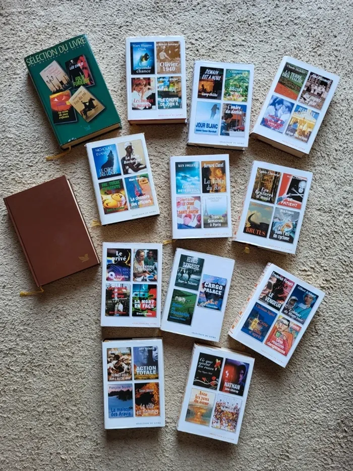 Lot de 13 livres reliés "Sélection du livre" du Reader's Digest = 52 romans