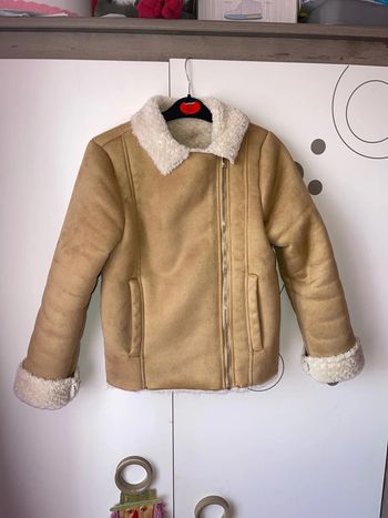 Veste fourée sherpa et daim