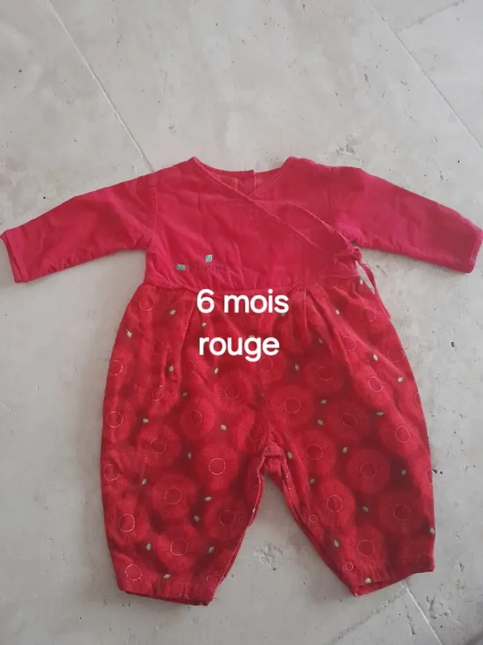 Combinaison velours fille 6m