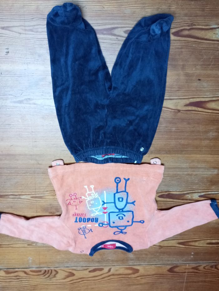 pyjama velours 2 pièces, Tissaia, 9 mois