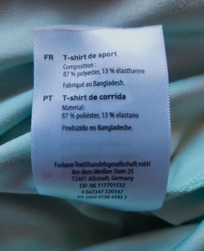 T-shirt  de sport femme couleurs menthe taille xs - photo numéro 5