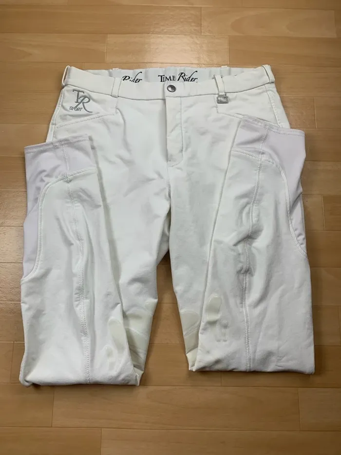 Pantalon d’équitation Time Rider – Blanc – Taille 42 - photo numéro 2