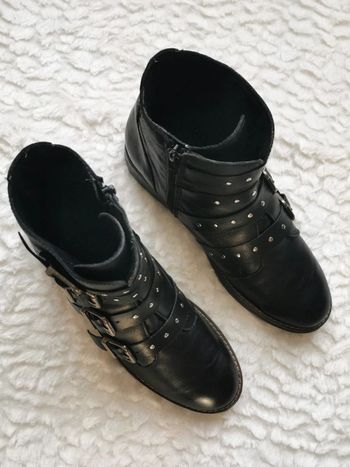 Bottines boots à brides rivets  Musse & cloud  40  tout  cuir