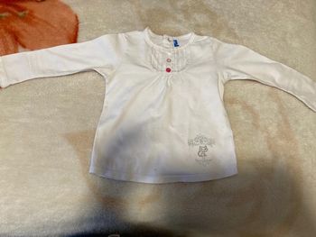 Tee shirt boutchou blanc 18 mois