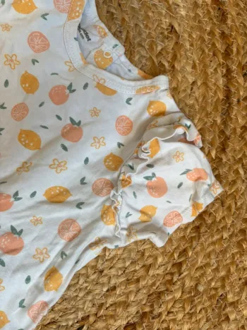 Lot de 2 barboteuses 12 mois Vertbaudet mots d’enfants