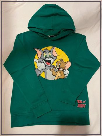 Taille 134/140 cm Sweat capuche manches longues Tom and jerry