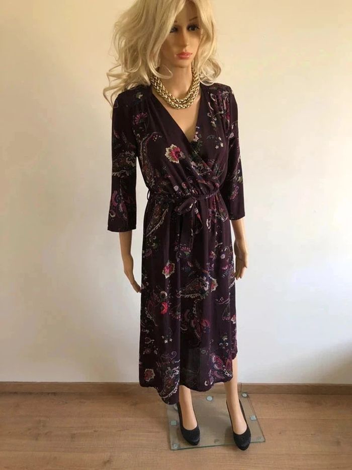 Robe mi longue violette et imprimée neuve LolaLiza taille 36 (valeur 50€) - photo numéro 4