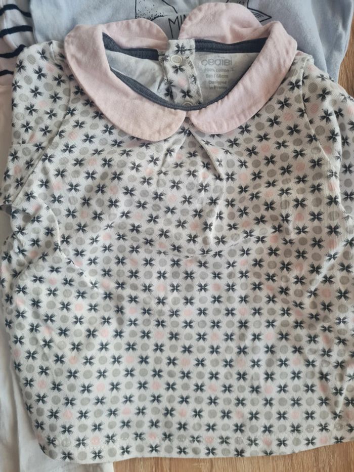 Lot T-shirt ML 6 mois - photo numéro 3