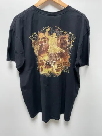 Wrangler Vintage Black T-shirt Bull Rider Mens XXL