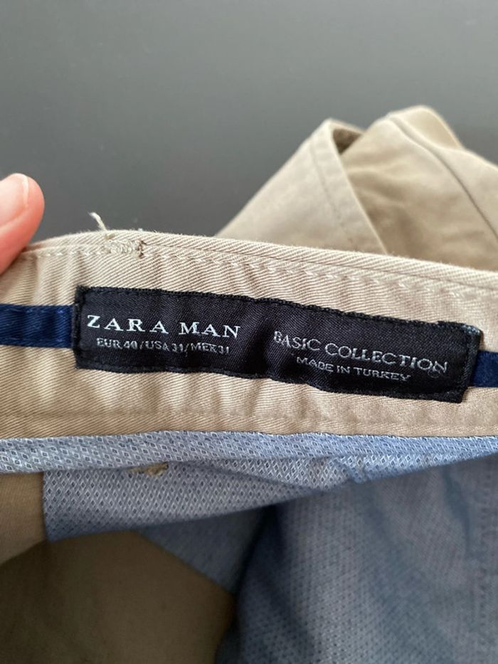 Pantalon Zara man beige/marron taille 40 - photo numéro 4