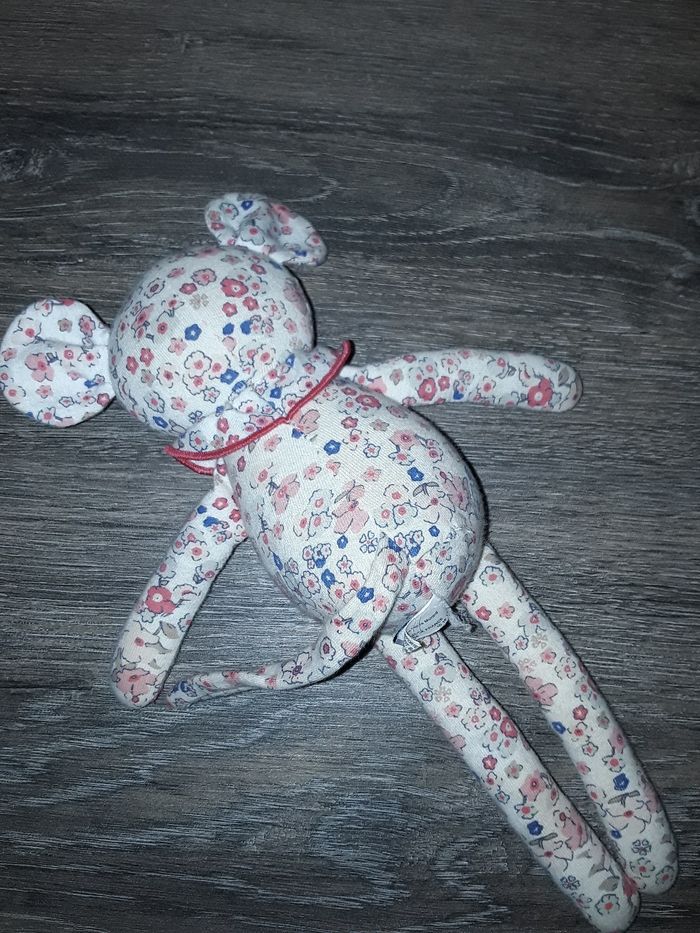 Petit Bateau - doudou souris coton fleuri - photo numéro 2
