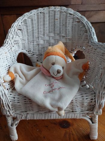 Petit doudou plat carré Ourson Doudou et compagnie