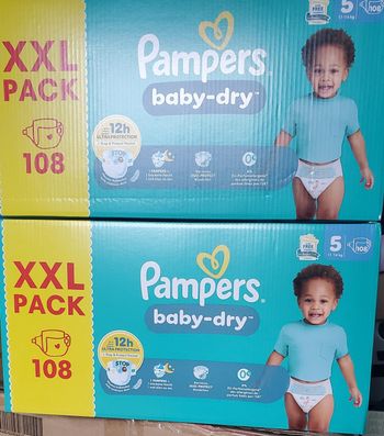 Couches Pampers Taille 5, 216 Couches.  XXL Pack.