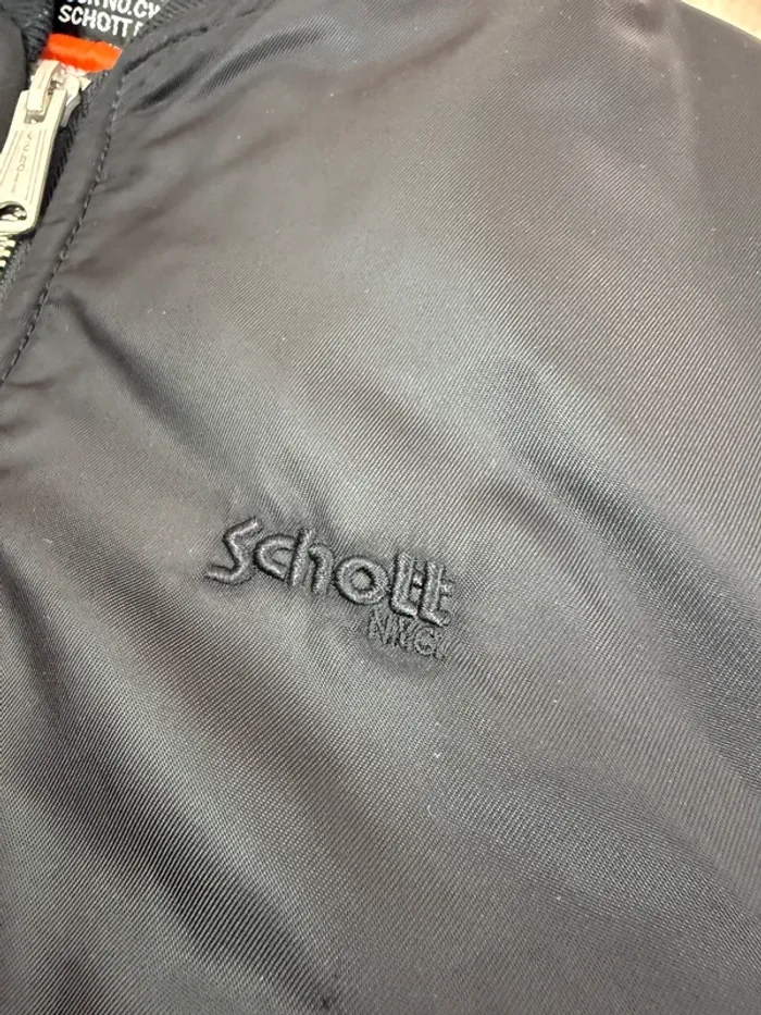 Blouson Bomber Schott noir modèle airforce enfant 8 ans - photo numéro 3