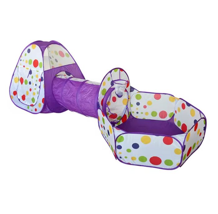 Ensemble tente tunnel piscine à balles