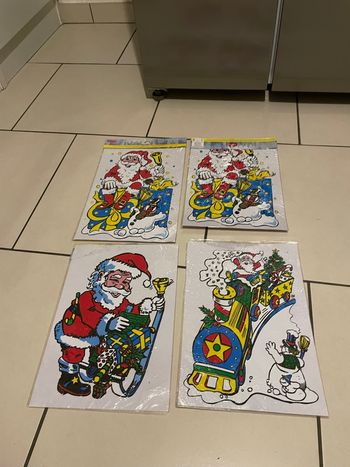 Décoration fenêtres noel vintage