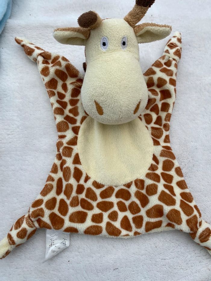 Lot de peluche doudous bébé girafe ourson - photo numéro 2