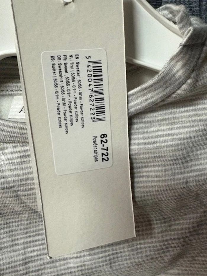 Les Rêves d‘Anaϊs sweat bébé 56 cm rayé gris - photo numéro 5